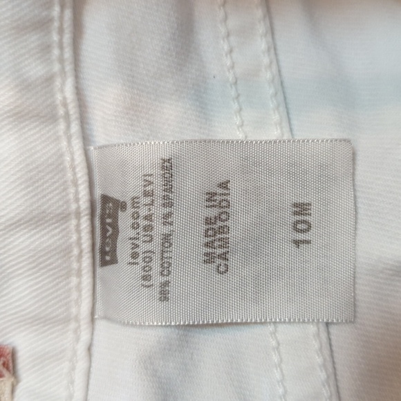Levi's 545 Women's Low Boot Cut White Denim Jeans Size 10M - Picture 8 of 9
